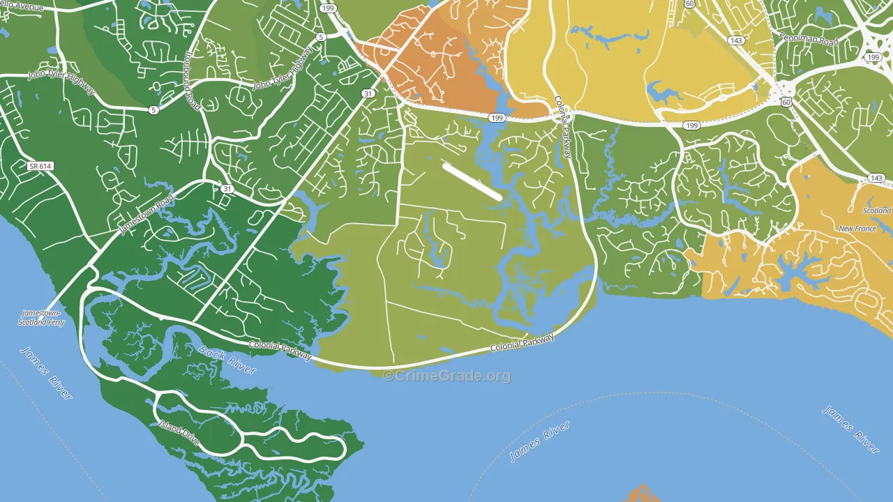 Centerville, VA Map of Murder Rates