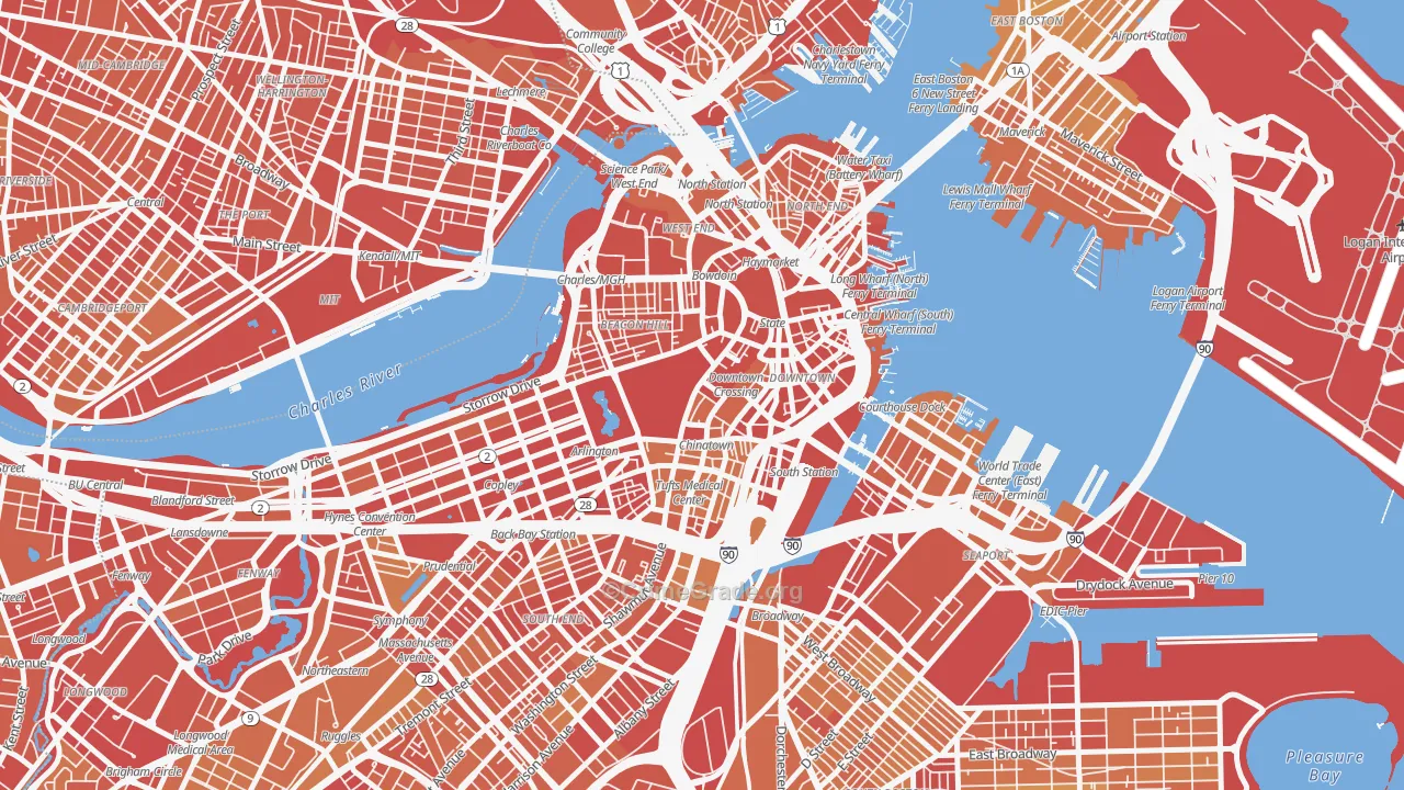 Central, Boston, MA Map of Murder Rates
