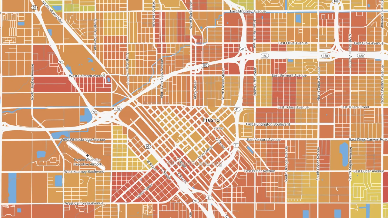 Central, Fresno, CA Map of Murder Rates