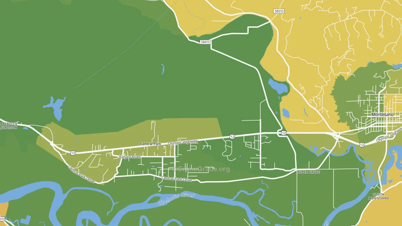 Central Park, WA Map of Murder Rates