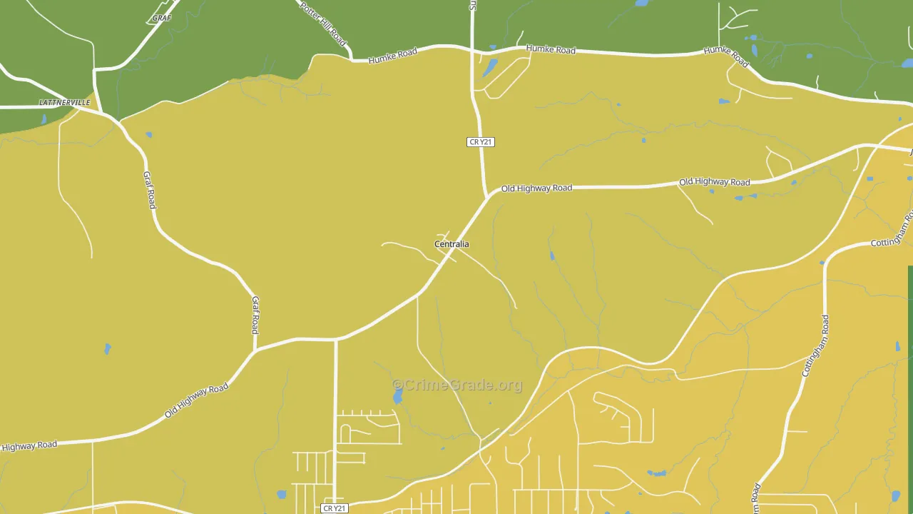 Centralia, IA Map of Murder Rates