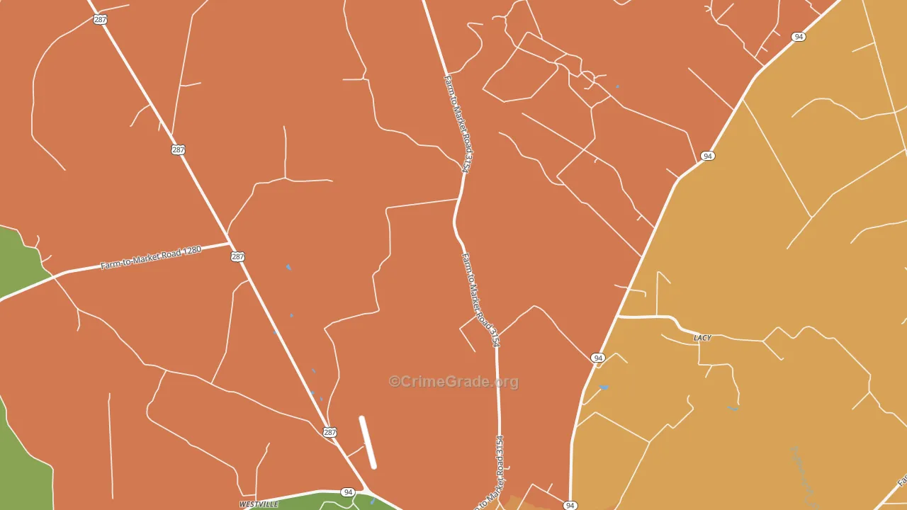 Centralia, TX Map of Murder Rates