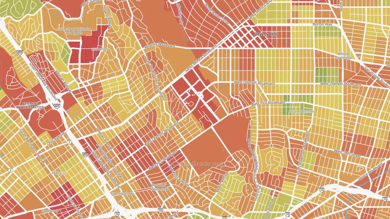 Century City, Los Angeles, CA Map of Murder Rates