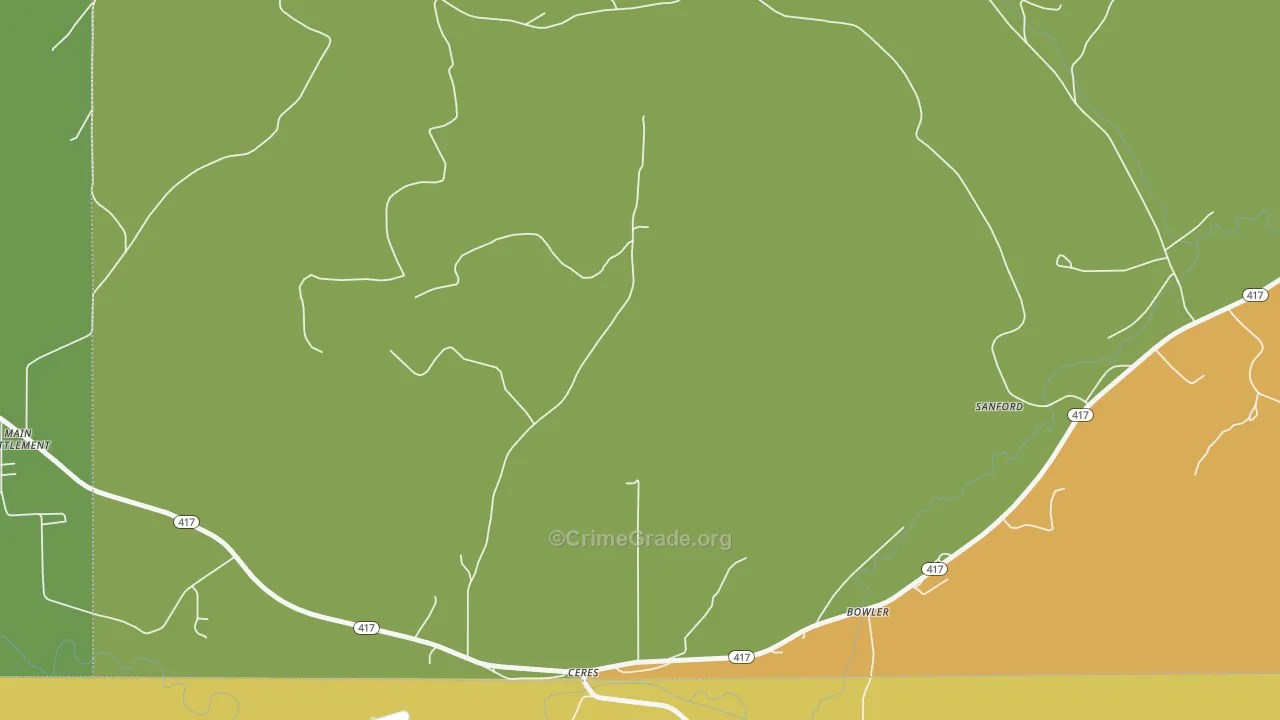 Ceres, NY Map of Murder Rates