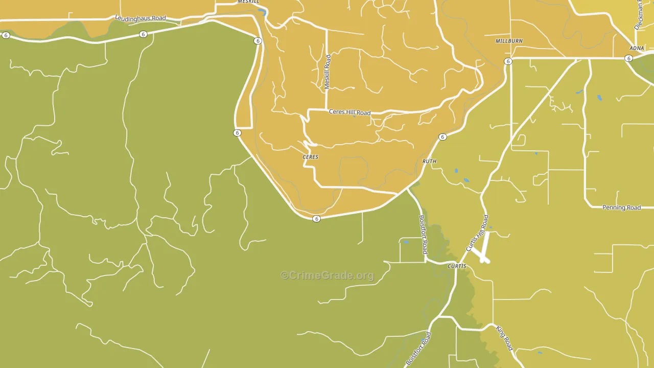 Ceres, WA Map of Murder Rates