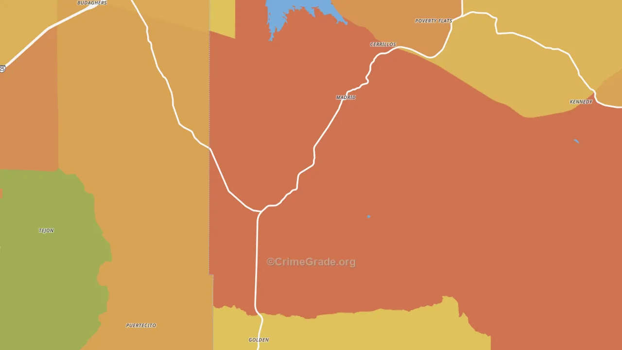 Cerrillos, NM Map of Murder Rates