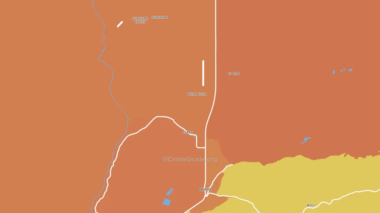 Cerro, NM Map of Murder Rates