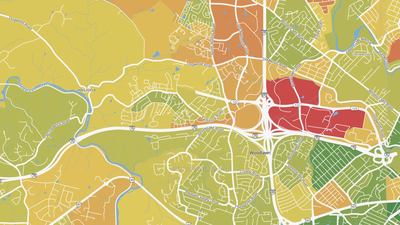 Chadwick Manor, Woodlawn, MD Map of Murder Rates