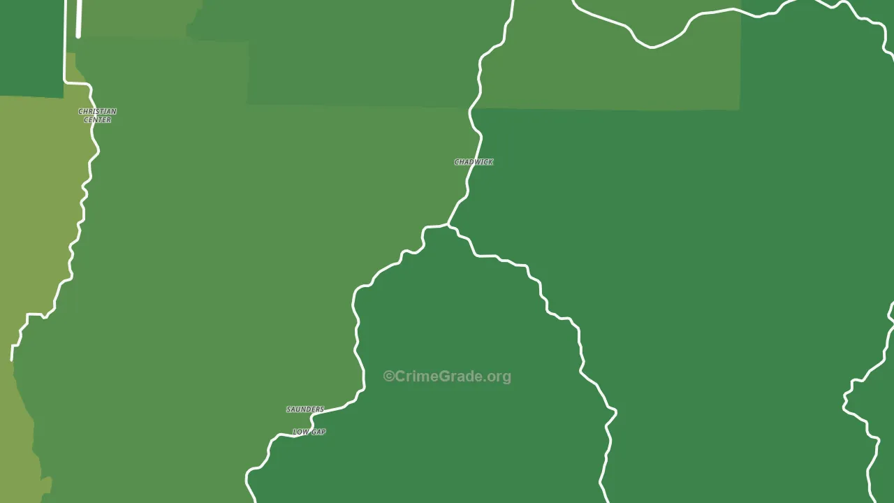Chadwick, MO Map of Murder Rates