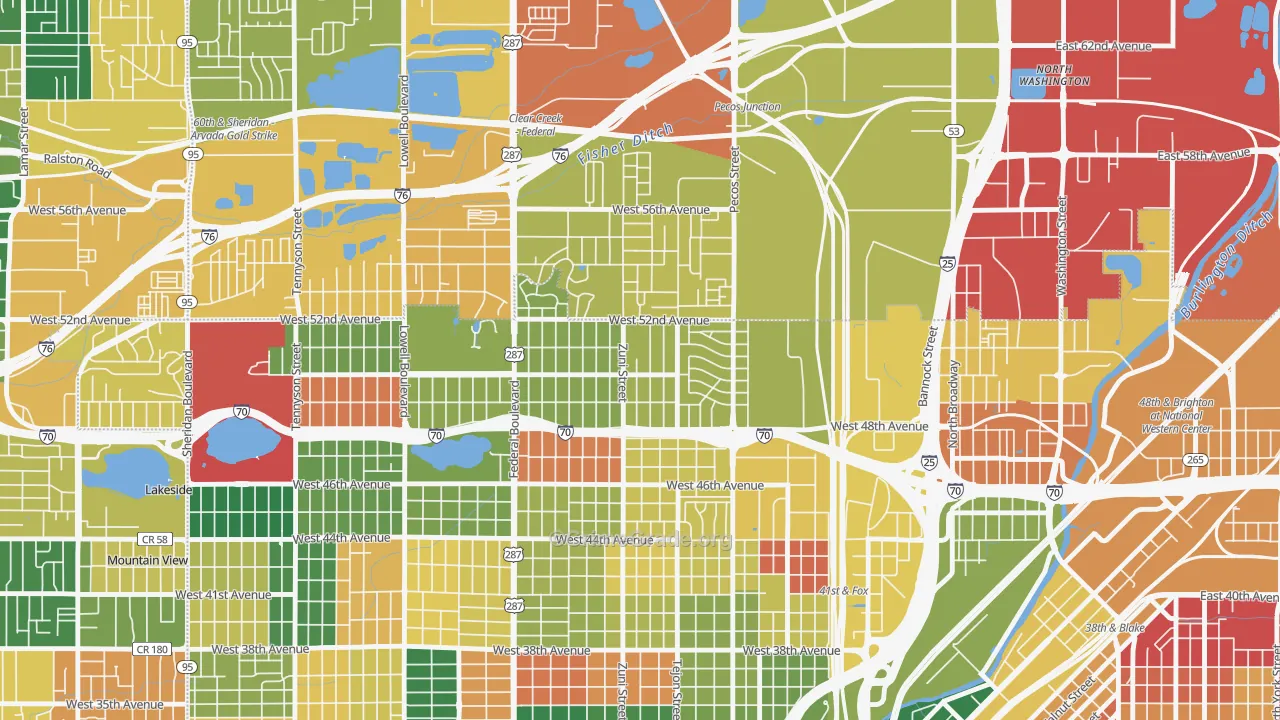 Chaffee Park, Denver, CO Map of Murder Rates