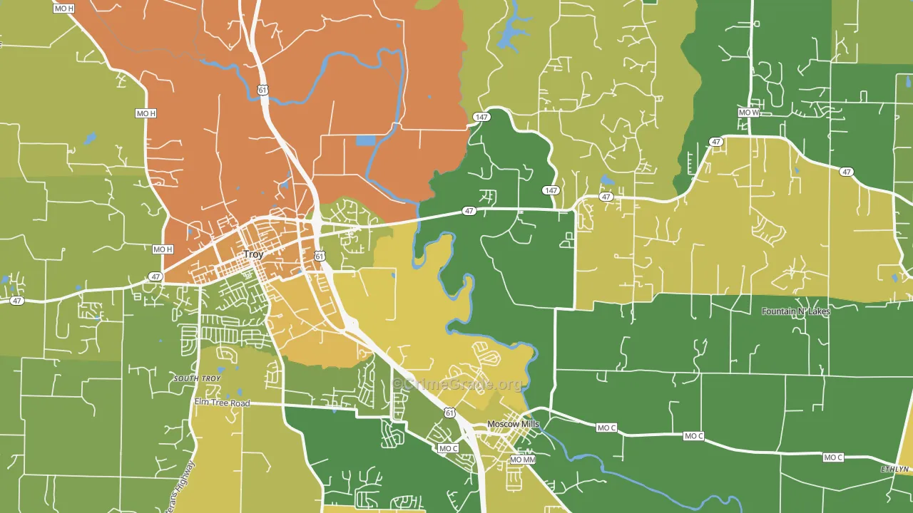 Chain of Rocks, MO Map of Murder Rates