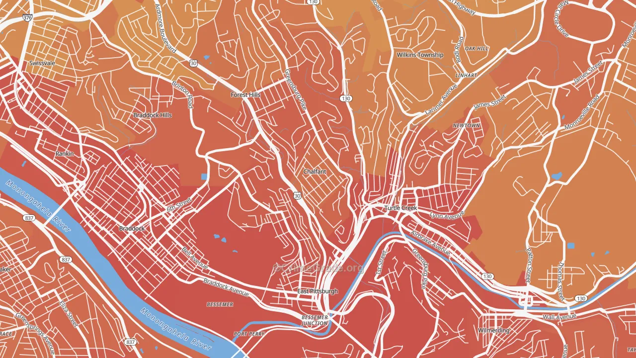Chalfant, PA Map of Murder Rates