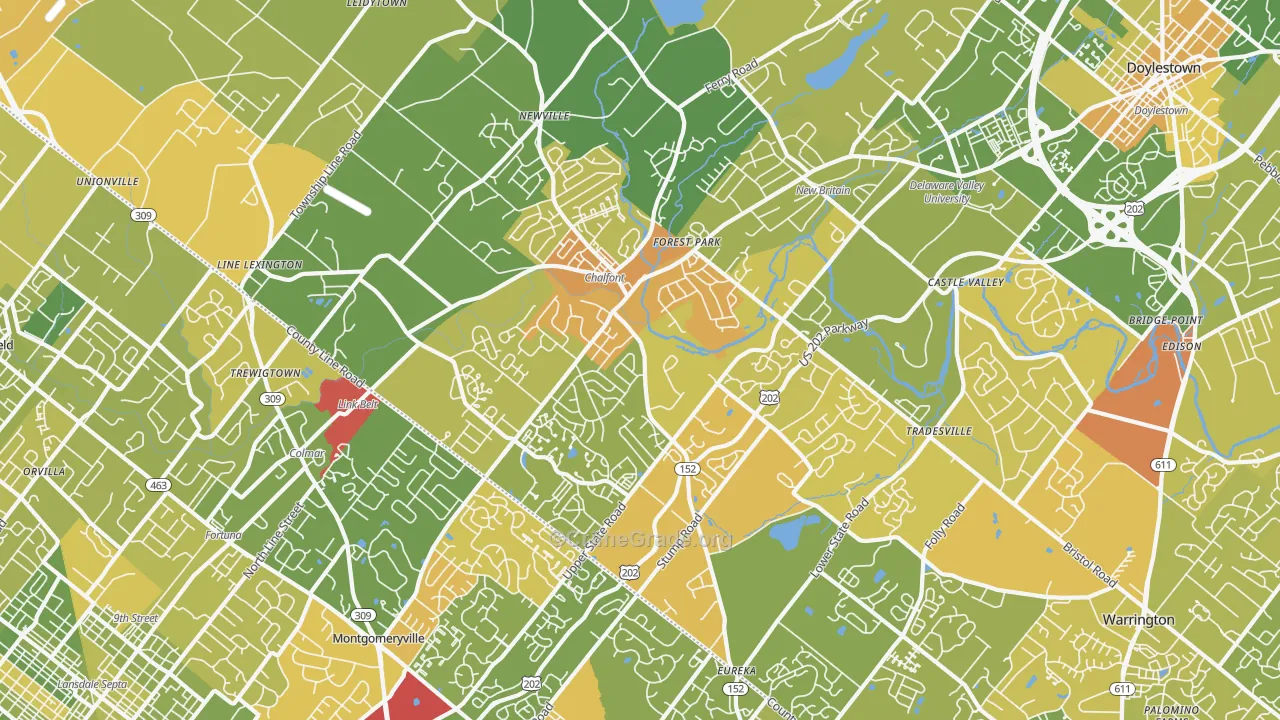 Chalfont, PA Map of Murder Rates
