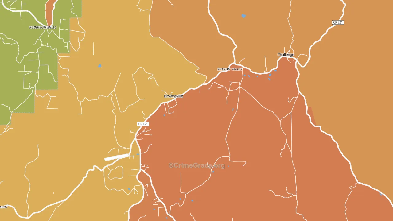 Challenge-Brownsville, CA Map of Murder Rates