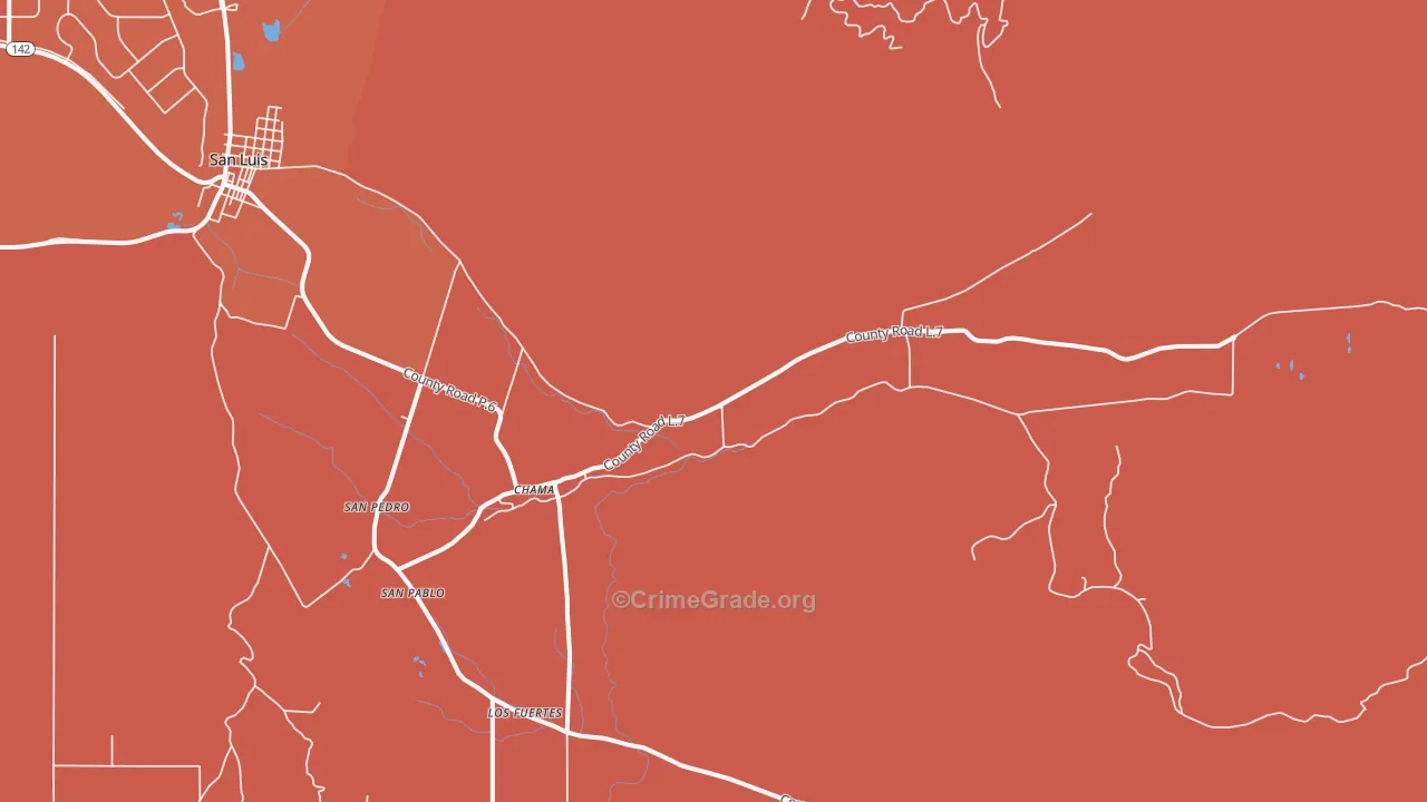 Chama, CO Map of Murder Rates