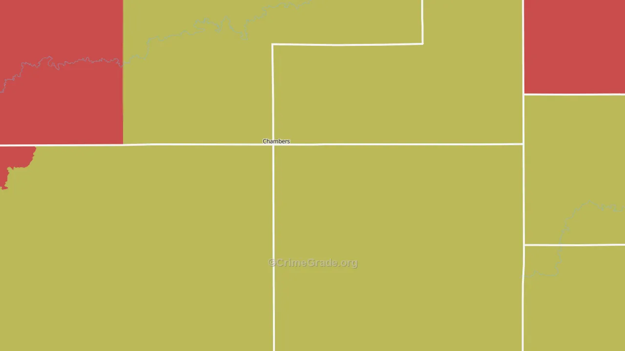 Chambers, NE Map of Murder Rates
