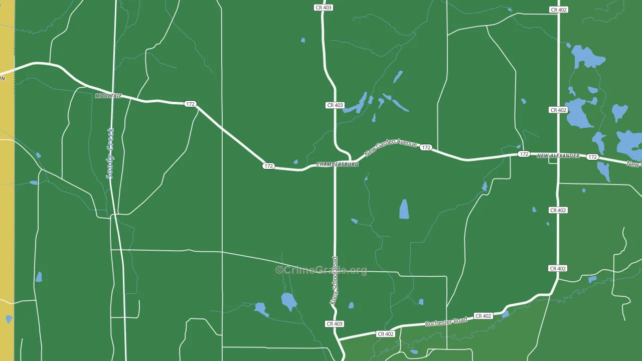 Chambersburg, OH Map of Murder Rates