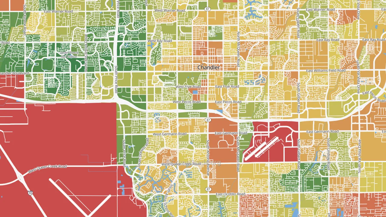 Chandler, AZ Map of Murder Rates