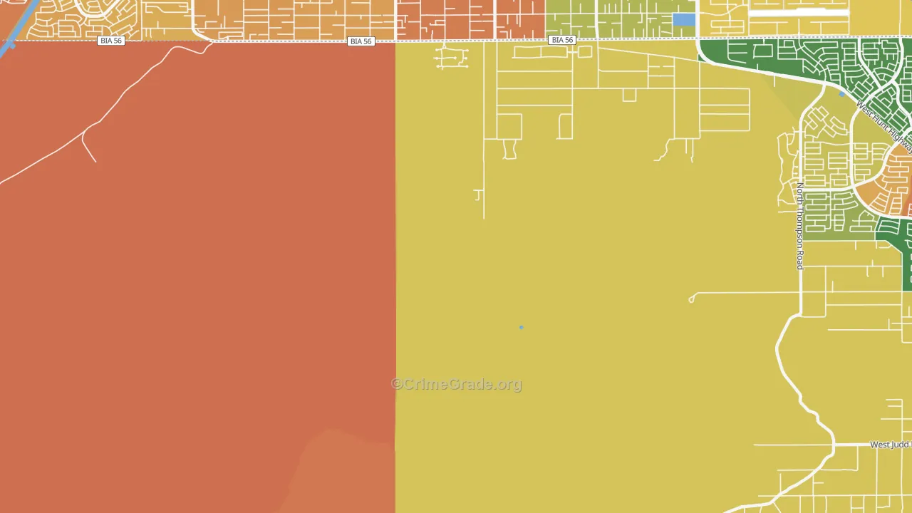 Chandler Heights, AZ Map of Murder Rates