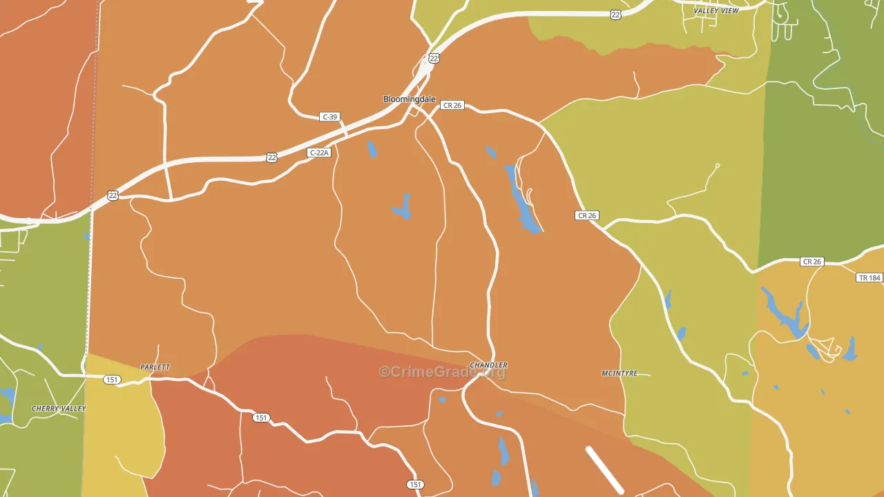 Chandler, OH Map of Murder Rates