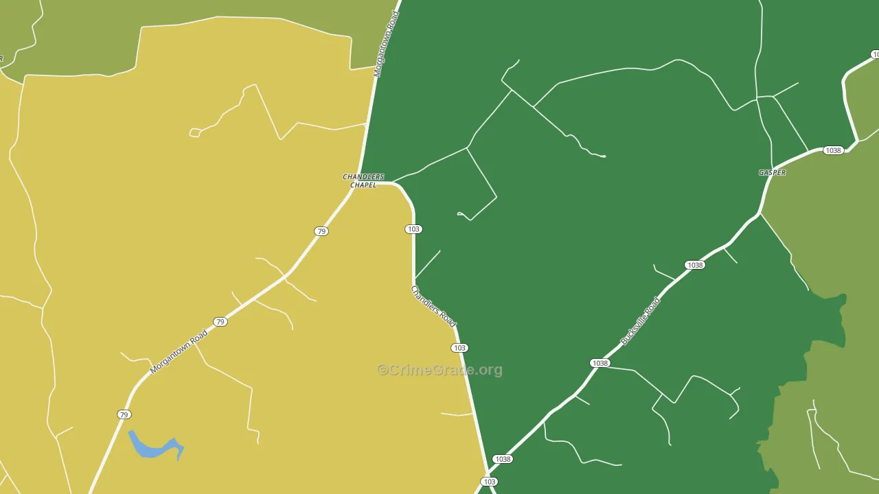 Chandlers Chapel, KY Map of Murder Rates