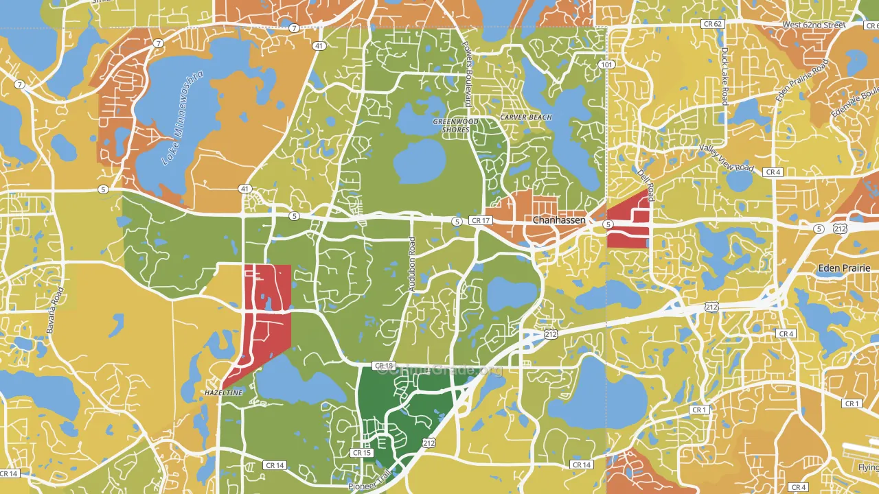 Chanhassen, MN Map of Murder Rates