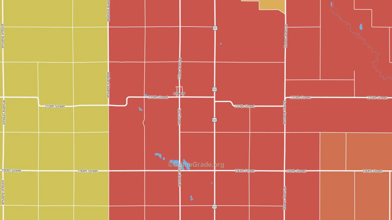 Chapin, IA Map of Murder Rates