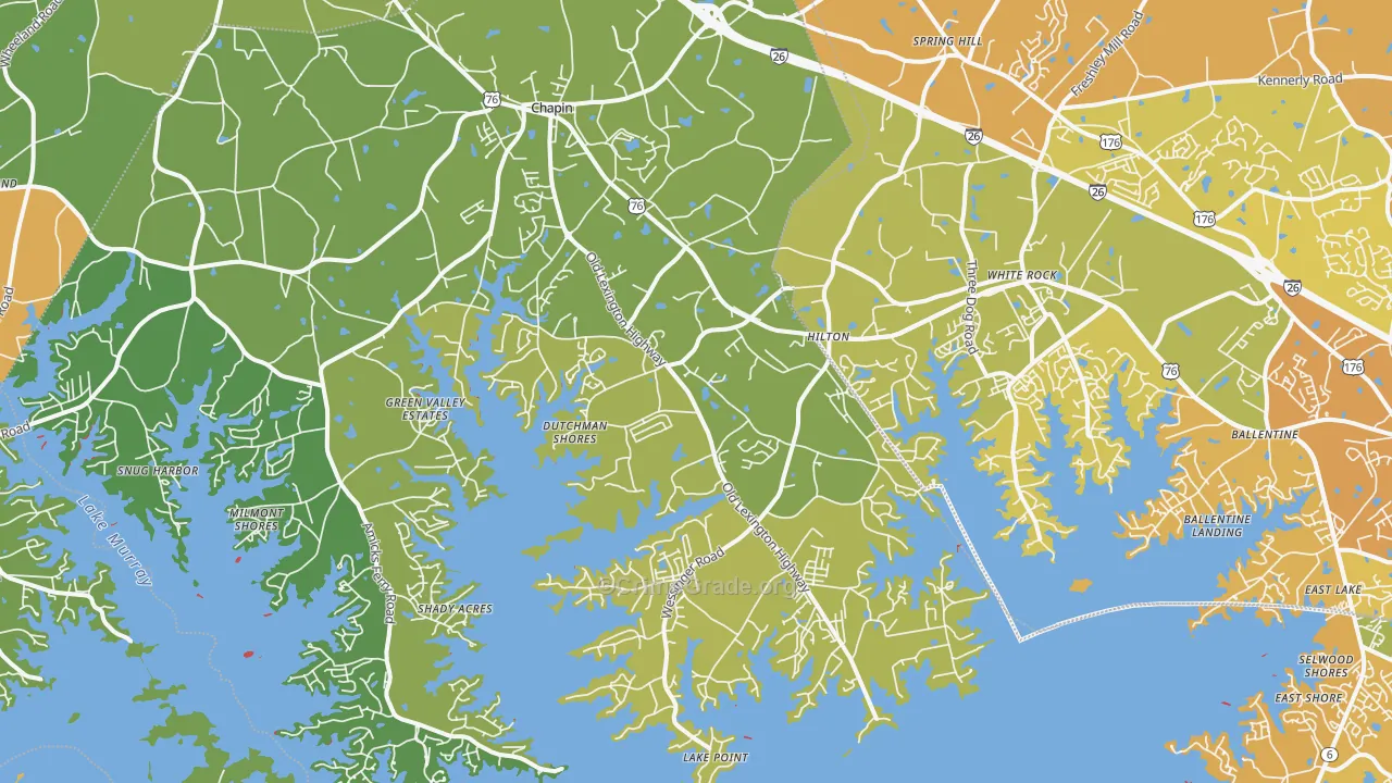 Chapin, SC Map of Murder Rates