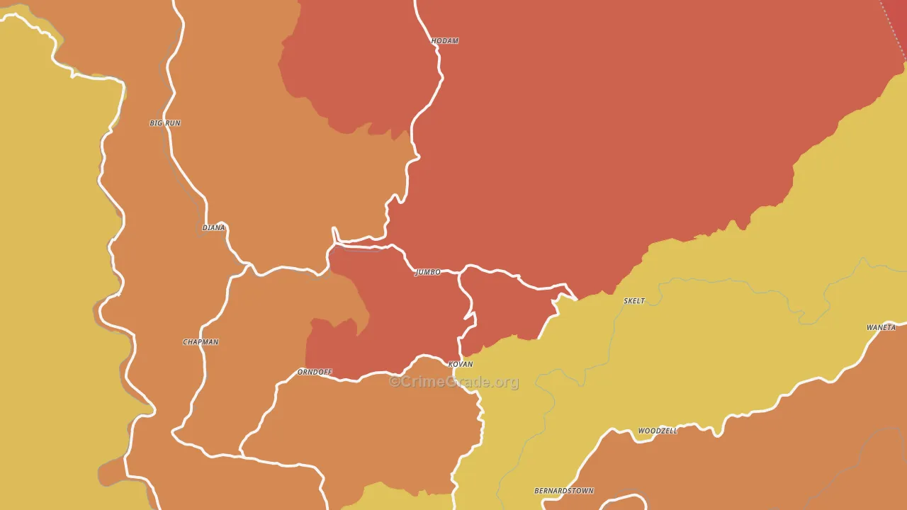 Chapman, WV Map of Murder Rates