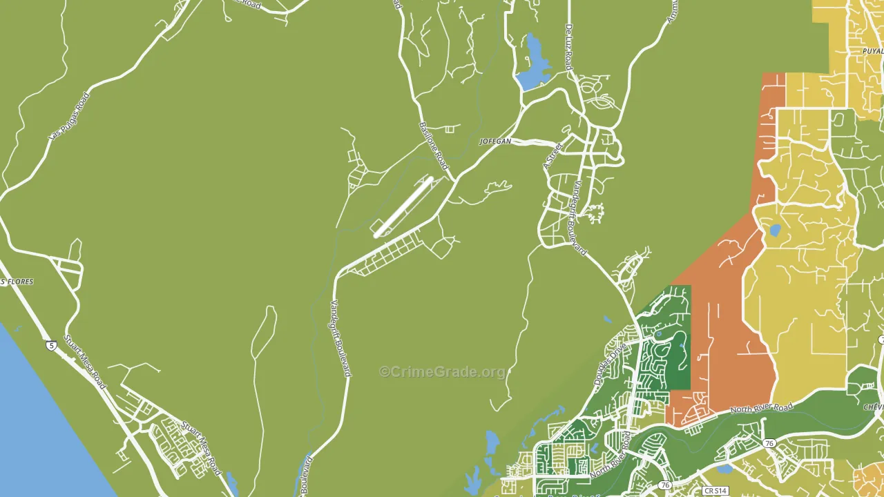 Chappo, CA Map of Murder Rates