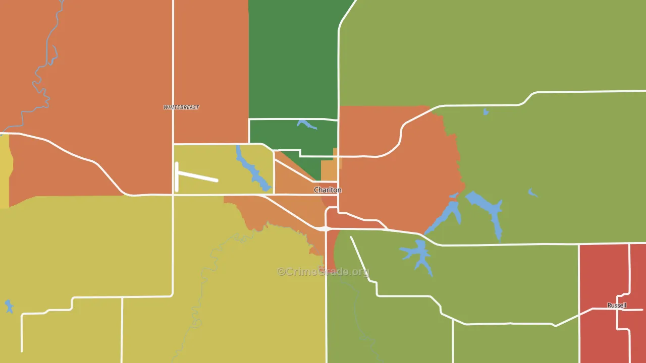Chariton, IA Map of Murder Rates