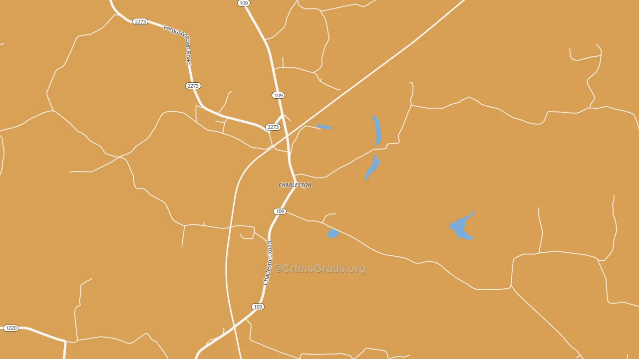 Charleston, KY Map of Murder Rates