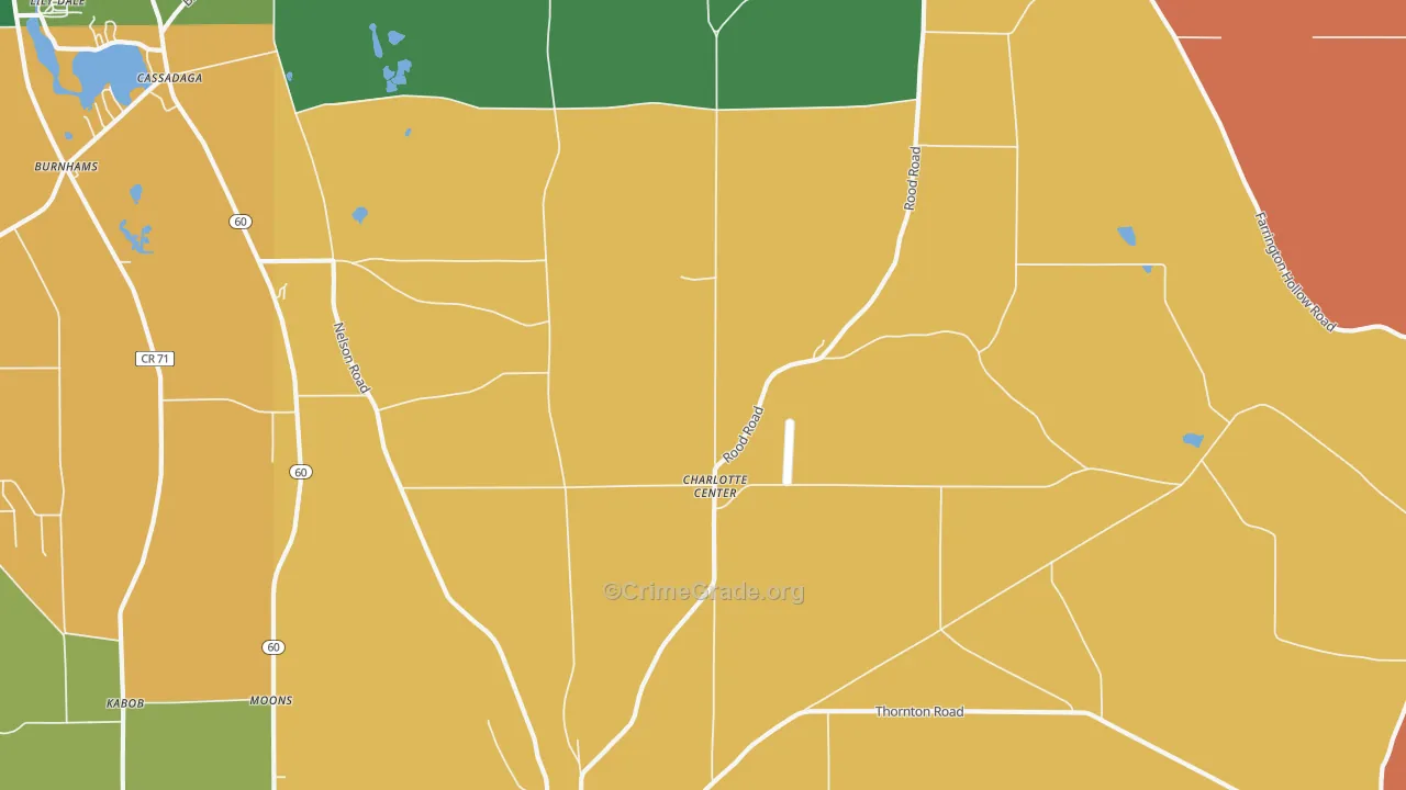 Charlotte Center, NY Map of Murder Rates