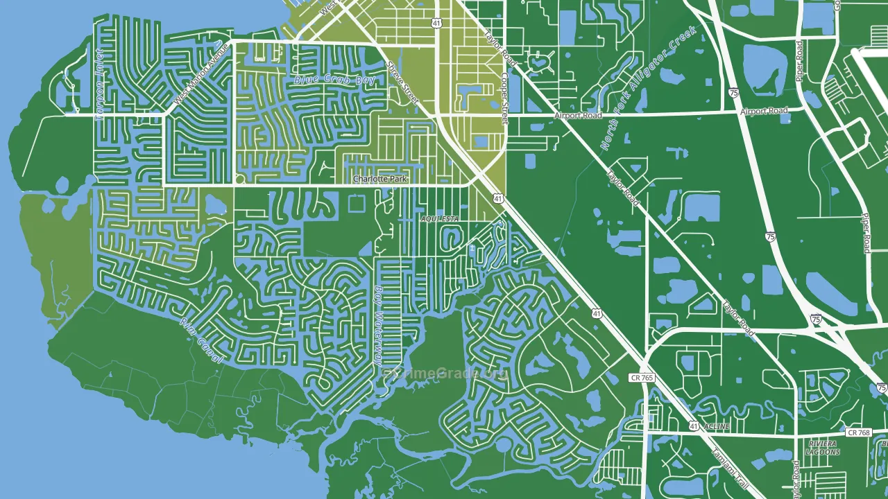 Charlotte Park, FL Map of Murder Rates
