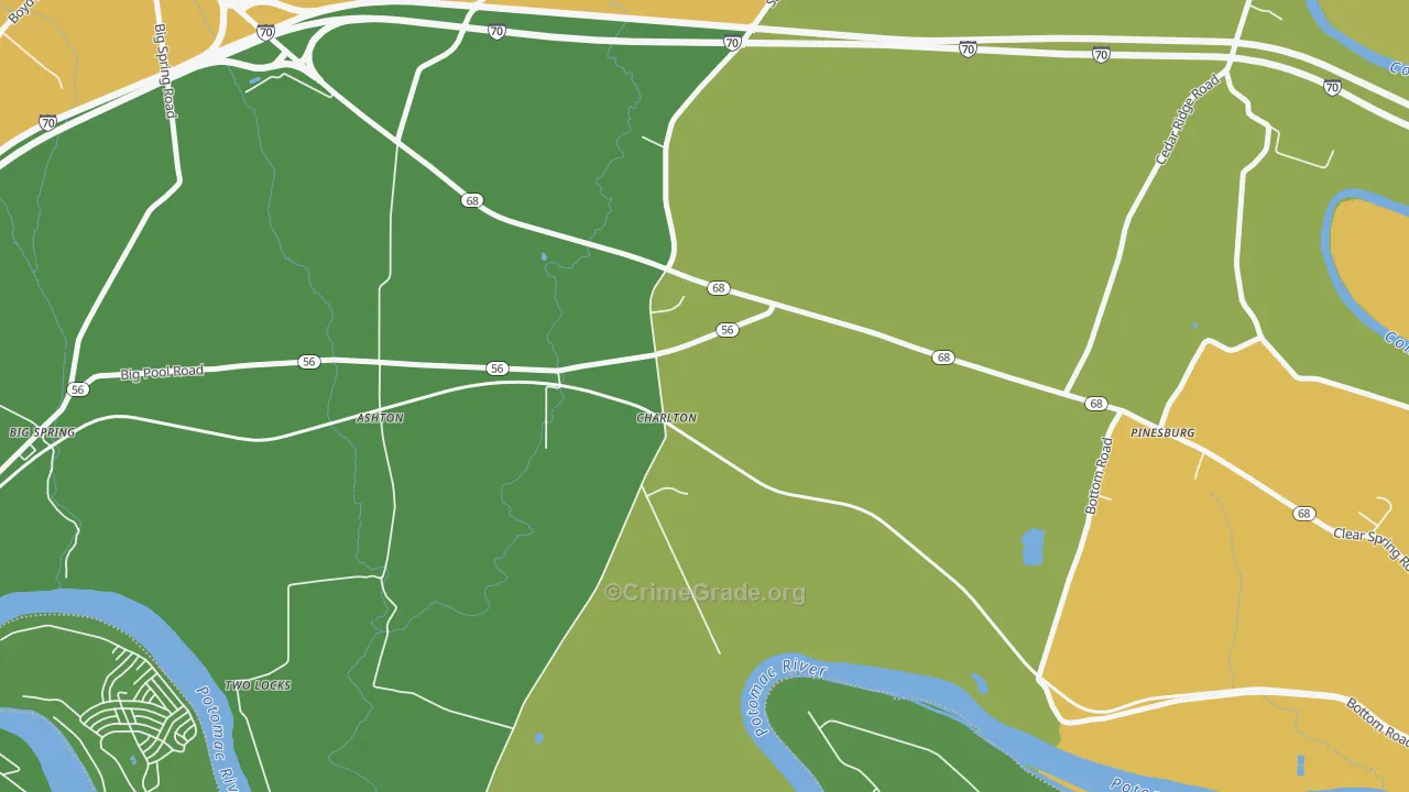 Charlton, MD Map of Murder Rates