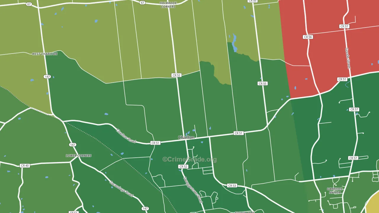 Charlton, NY Map of Murder Rates