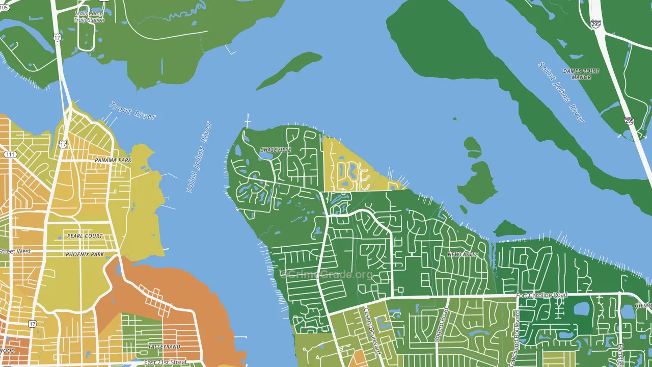 Charter Point, Jacksonville, FL Map of Murder Rates