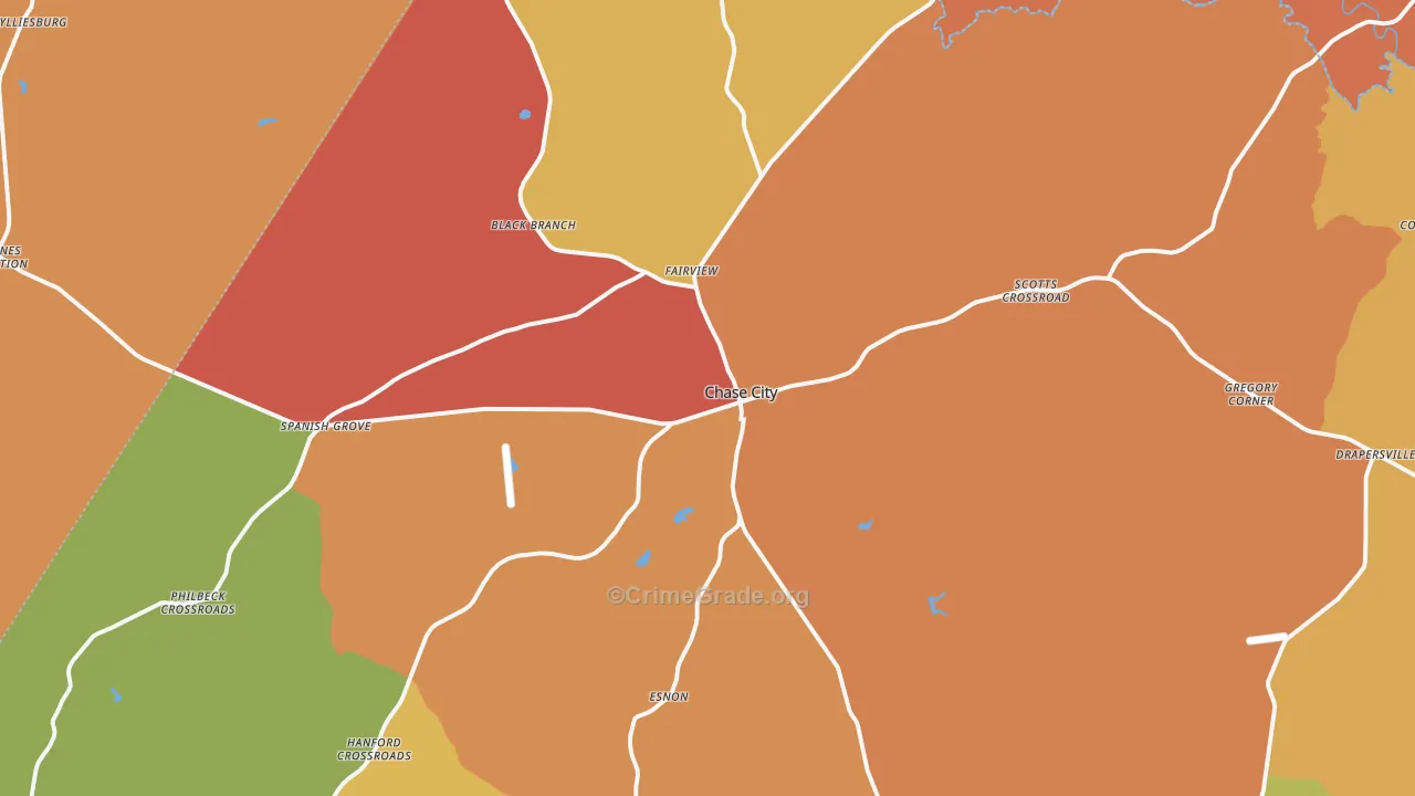 Chase City, VA Map of Murder Rates