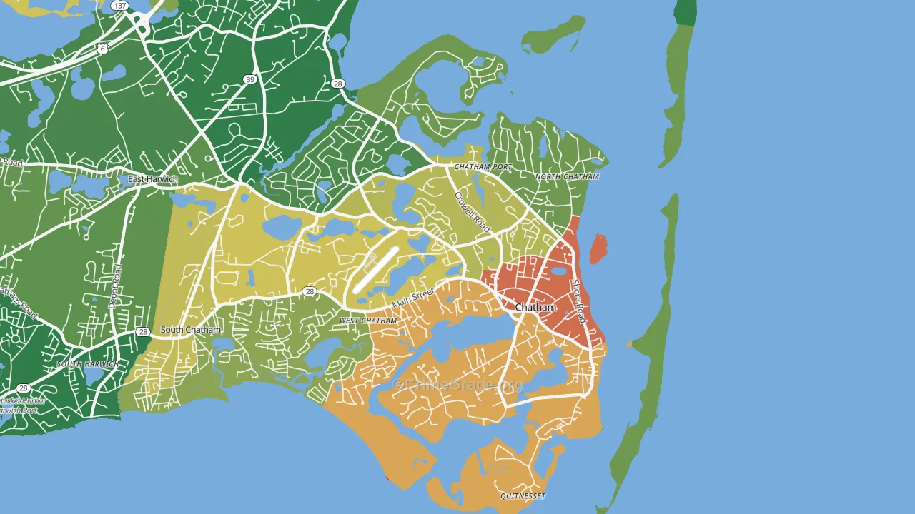 Chatham, MA Map of Murder Rates
