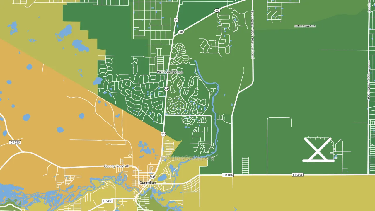 Chatmar, FL Map of Murder Rates