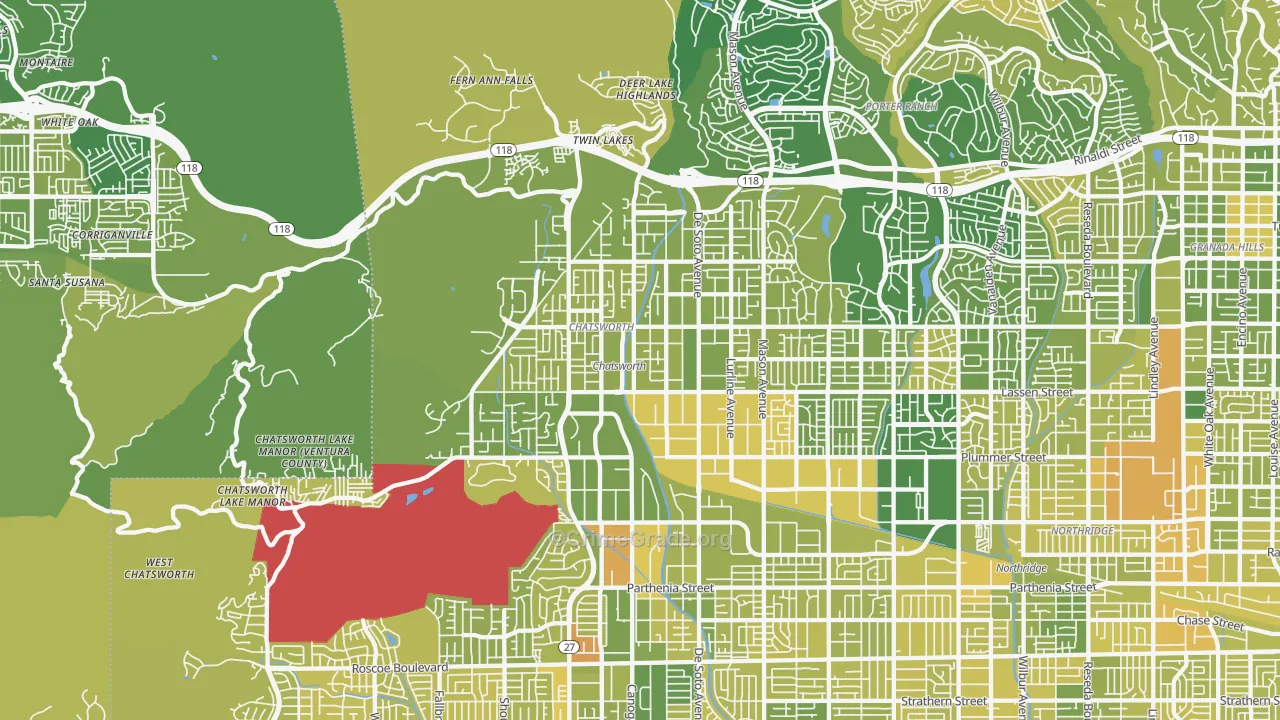 Chatsworth, CA Map of Murder Rates