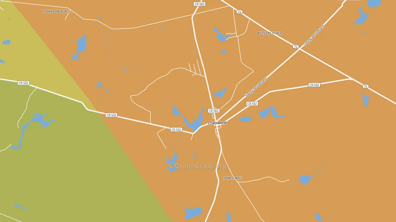 Chatsworth, NJ Map of Murder Rates