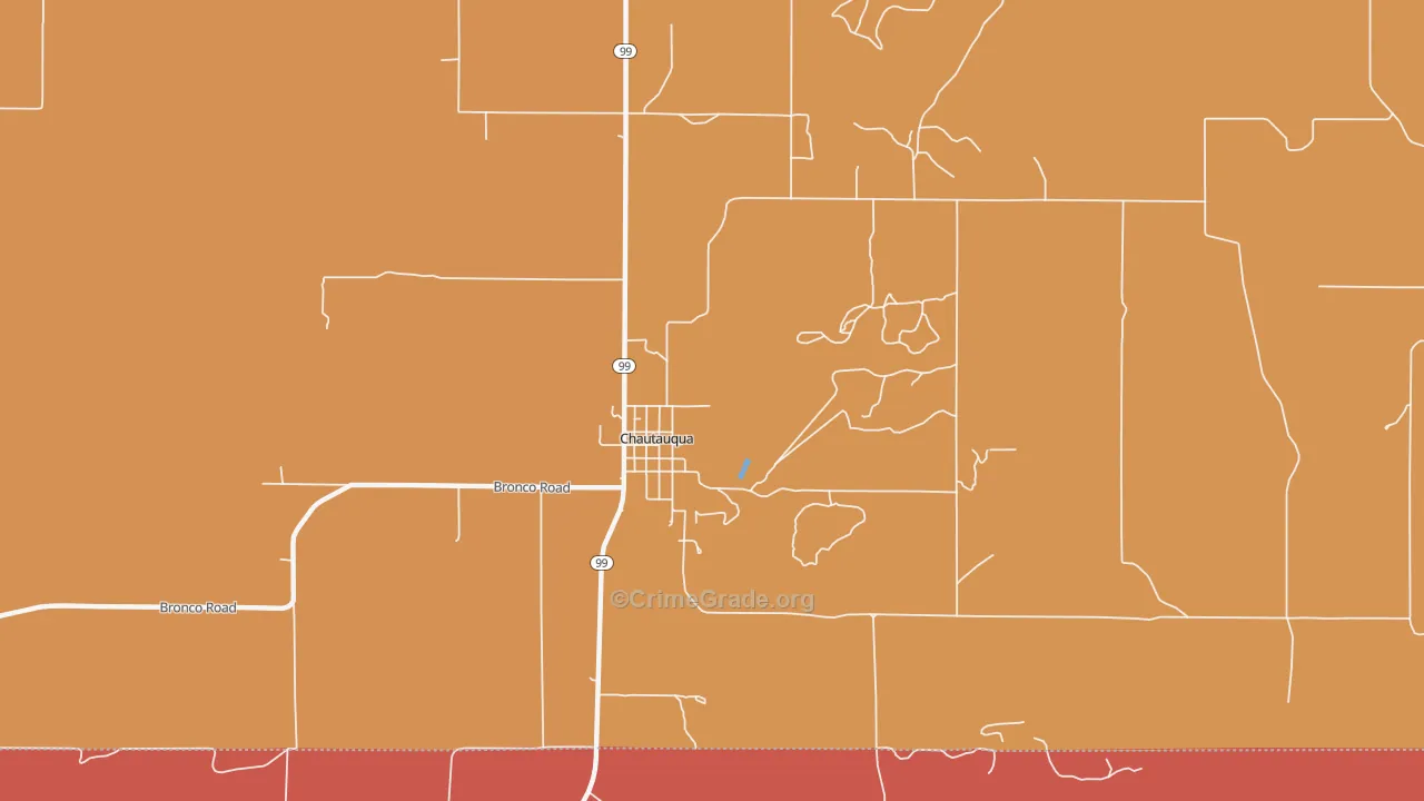 Chautauqua, KS Map of Murder Rates
