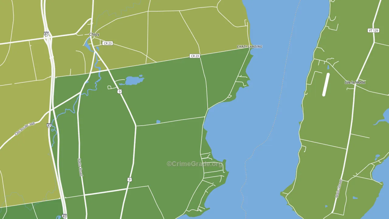 Chazy Landing, NY Map of Murder Rates