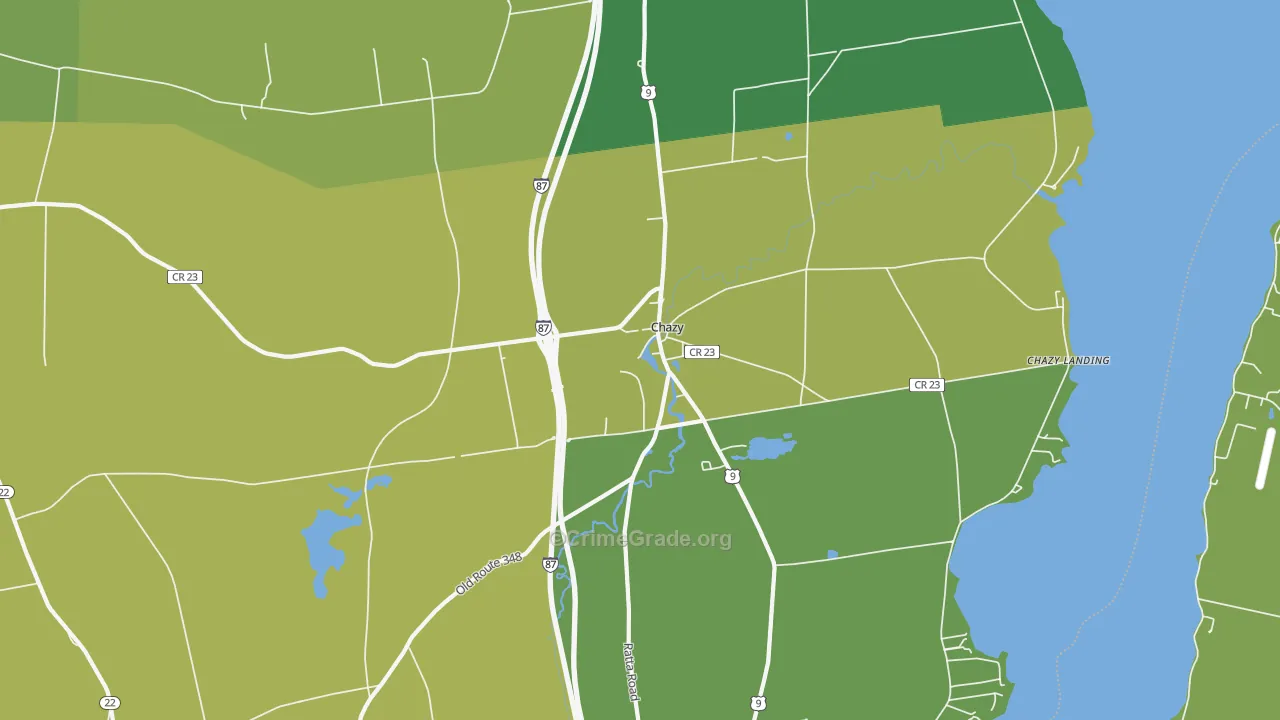 Chazy, NY Map of Murder Rates