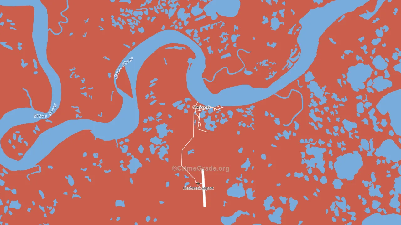Chefornak, AK Map of Murder Rates