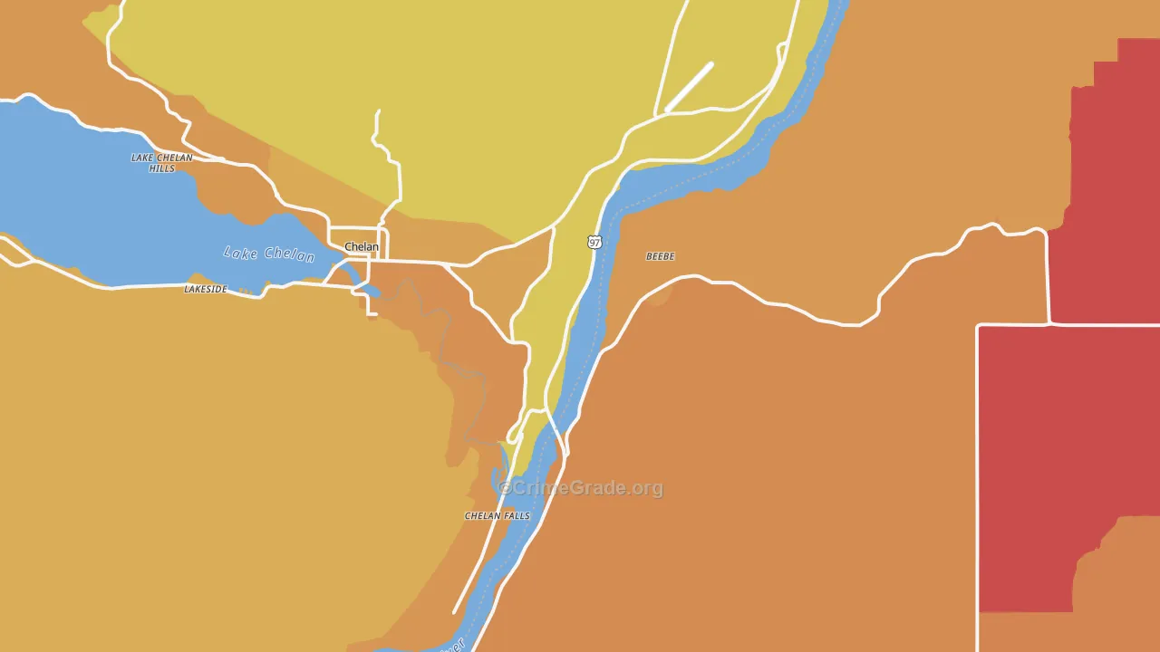 Chelan Falls, WA Map of Murder Rates