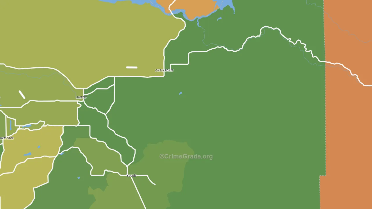 Chelatchie, WA Map of Murder Rates