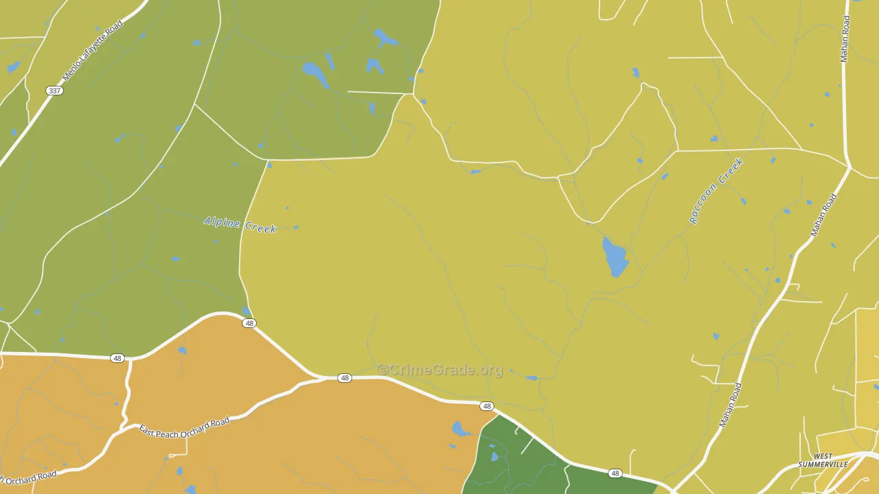 Chelsea, GA Map of Murder Rates
