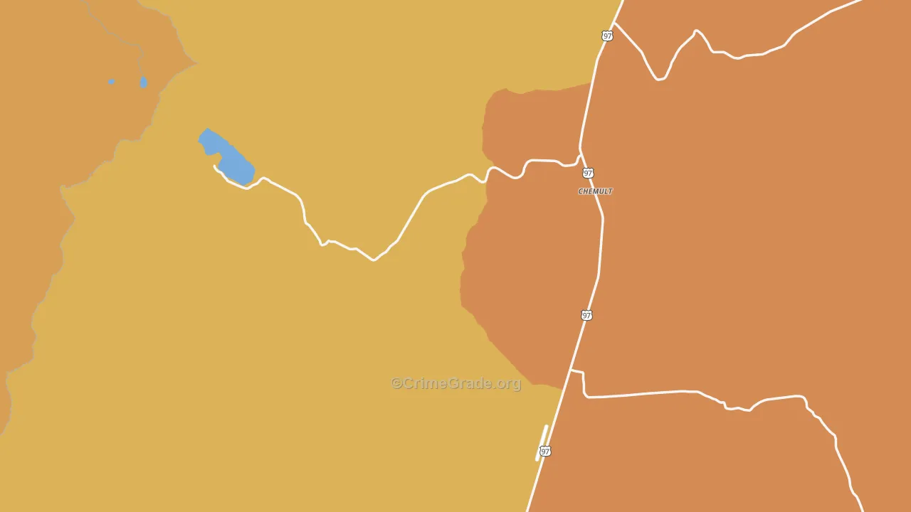 Chemult, OR Map of Murder Rates